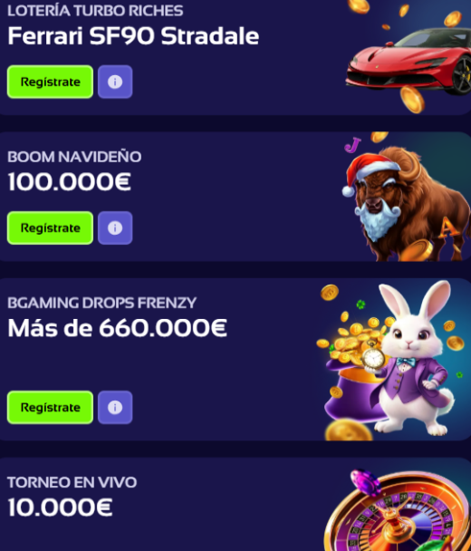 Banner con bonificaciones de Browinner Casino Bonificaciones disponibles tras el registro de jugadores españoles